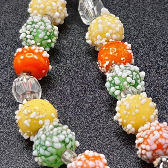 Vintage Japan Bubblegum Bead Necklace, 1950s Jewelry, 2 Strands - Picture 10 of 12